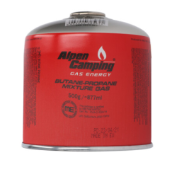 Plynová kartuš Alpen Camping 877ml / 500g závit